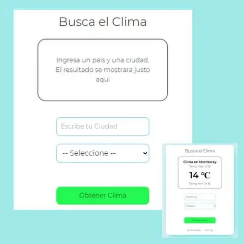 Luis Bazaldua - aplicacion de desarrrollada en javascript, busca el clima