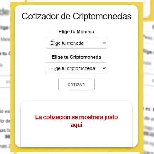 Luis Bazaldua - aplicacion de desarrrollada en javascript, cotizador de criptomonedas